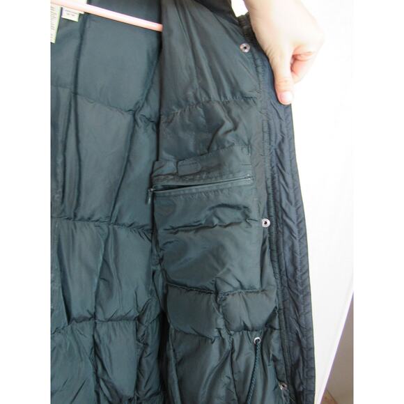 Eddie Bauer Women's Medium Dark Teal Goose Down Feather Coat Adjustable *flawed* - Picture 10 of 15